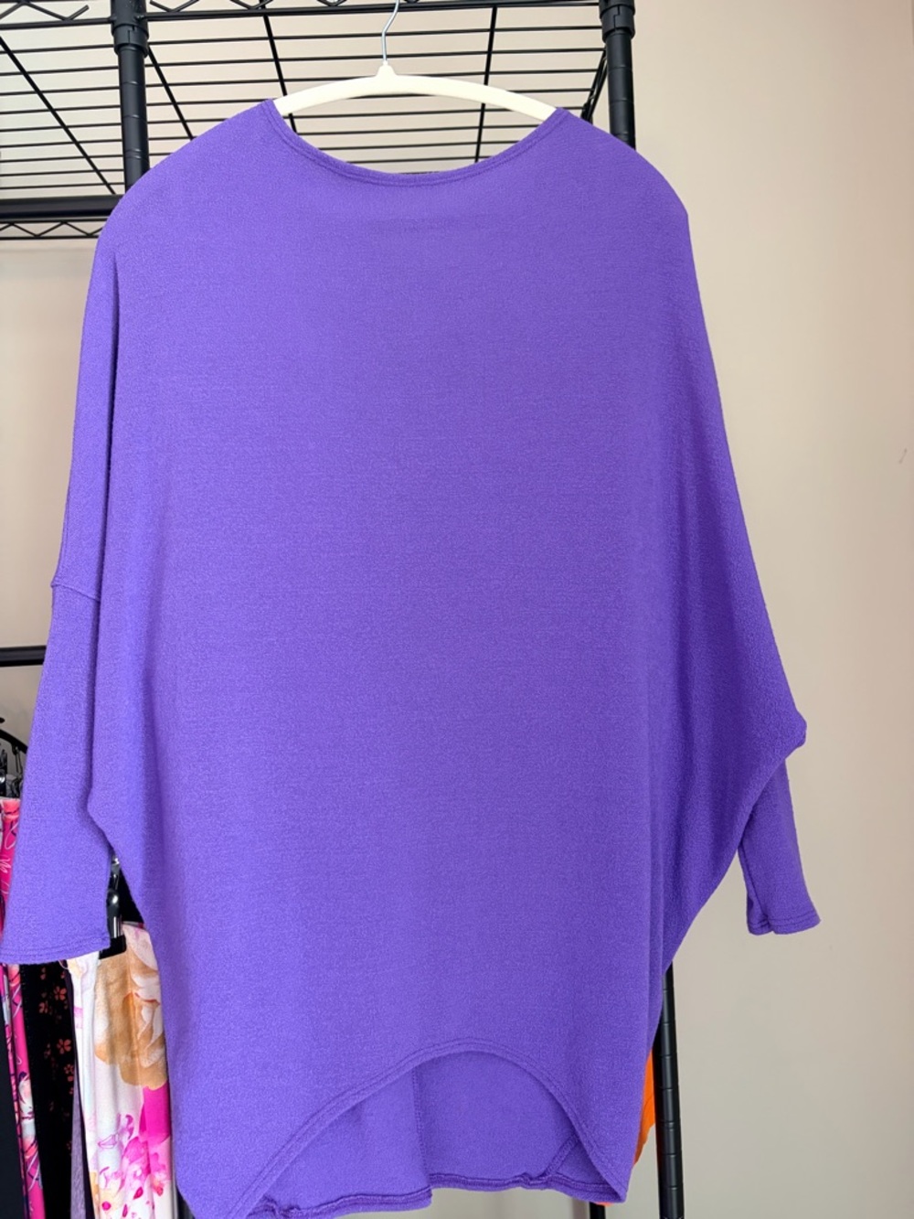 Eclipse Purple Oversized Women's Poncho Sweater